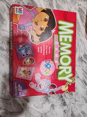 Dora the Explorer Memory Game - Pink/Red Kids Matching Game